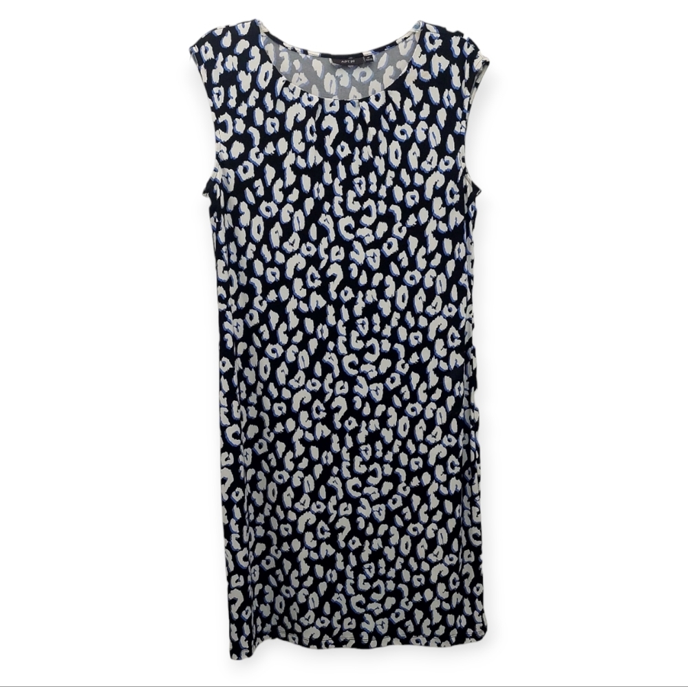 Apt. 9 Women's Size Medium White Dress Animal Print Sleeveless